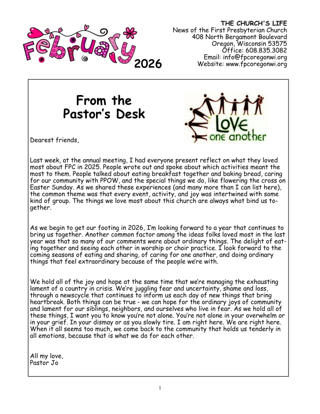 February Newsletter Available Now