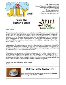 July Newsletter Available Now