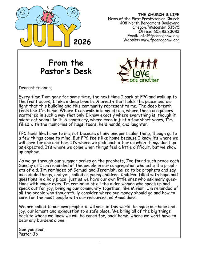 July Newsletter Available Now