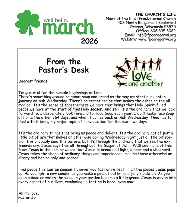 March February Newsletter Available Now