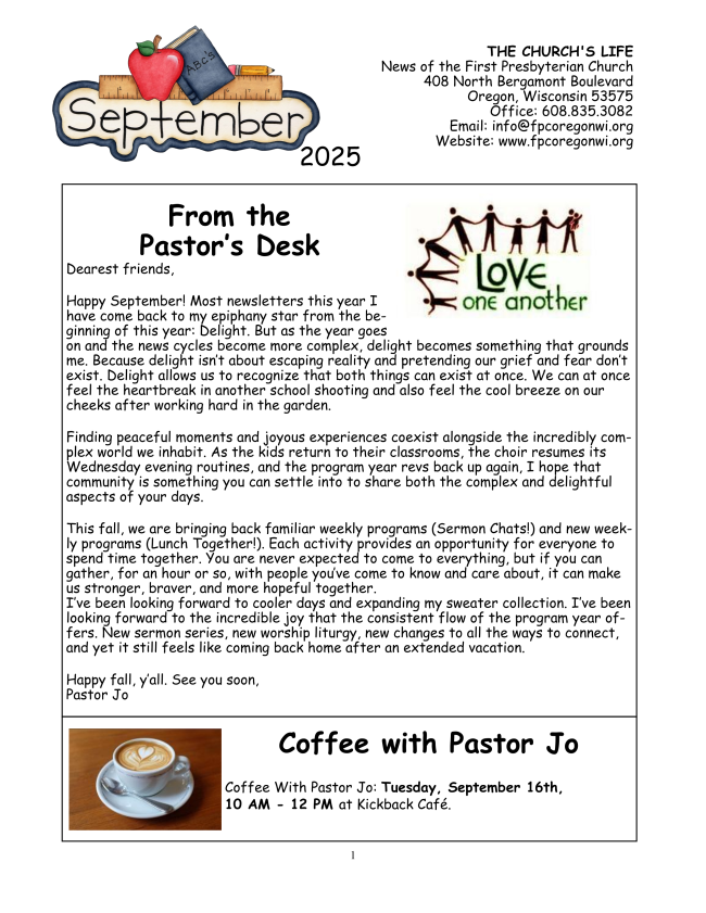 September Newsletter Available Now